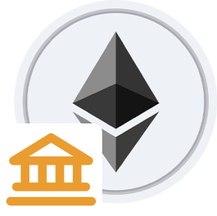 ETH logo with bank icon
