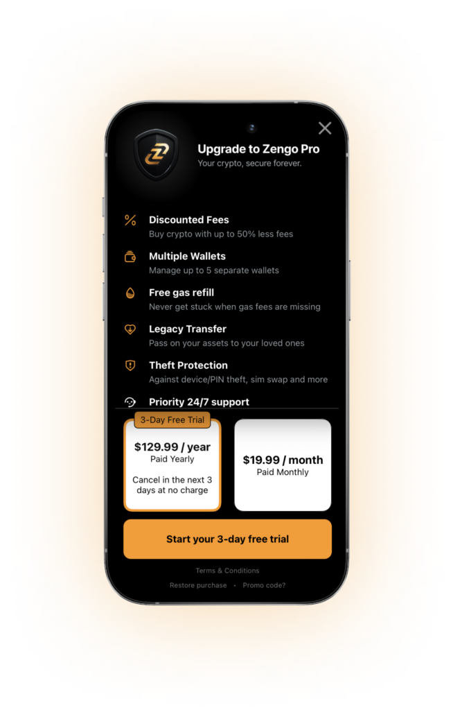 Paywall screen